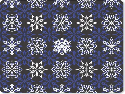 Produktbild von MuchoWow® Mauspad Mousepad Neujahr - Schneeflocke - Weihnachten - Muster 23x19 cm - Mousepads - Maus Mat - Pad - Mausunterlage - Schreibtischunterlage - Mauspad