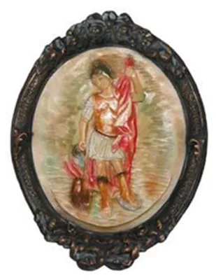 Immagine prodotto di Cornice con dipinto su seta in stile antico Alessandro Magno 49 cm