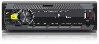Imagen del producto de Radio para el salpicón (1 DIN) con Bluetooth, función de manos libres, asistente de voz, reproductor de FM-MP3 y doble puerto USB
