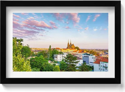 Produktbild von Gebäude Brünn Tschechische Republik– Wandbild mit Rahmen – Gerahmtes Bild  – Wanddekoration – 30x20 cm –  Schwarz Rahmen