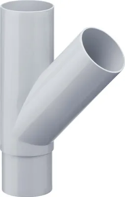 Produktbild von INEFA Abzweiger Fallrohr 45 Grad, PVC DN100/50 Grau Rohrabzweiger Dachrinnenzubehör, einfache Montage,  Germany