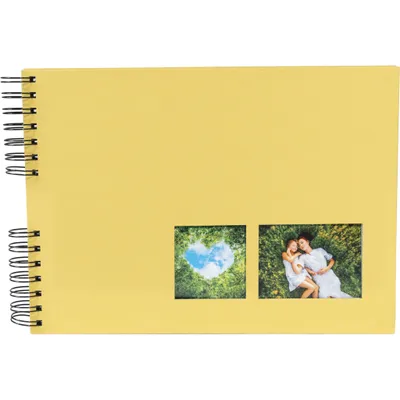 Produktbild von Exacompta 15007E Spiralfotoalbum MILANO 32x22 cm, 50 schwarze Seiten - Gelb