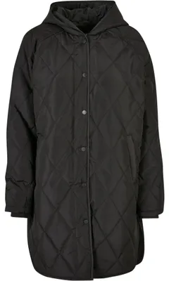 Obrázek produktu pro Urban Classics Ladies Oversized Diamond Quilted Hooded Coat black - L