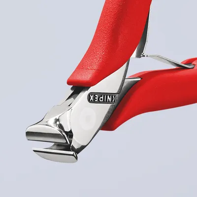 Image de Knipex Pince coupante pour l'électronique DIN ISO 9654 longueur 115mm polie 90° recouverte de plastique - 64 11 115