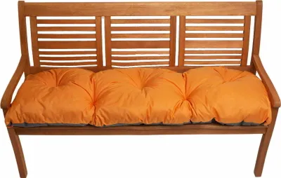 Produktbild von Bankkissen 120x50cm, Sitzkissen outdoor, Gartenkissen, Auflage für Hollywoodschaukel, Bodenkissen Orange