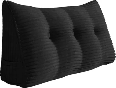 Produktbild von Großes ergonomisches Keilkissen Kopfteilkissen aus Cord, Lesekissen, Keilkissen, Rückenkissen, Ruhekissen, Dekokissen