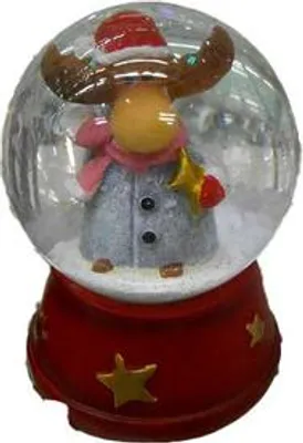 Produktbild von Schneekugel Weihnachten - aus Glas und Polyresin - ca. 4,5 x 4,5 x 6 cm - 1 Stück
