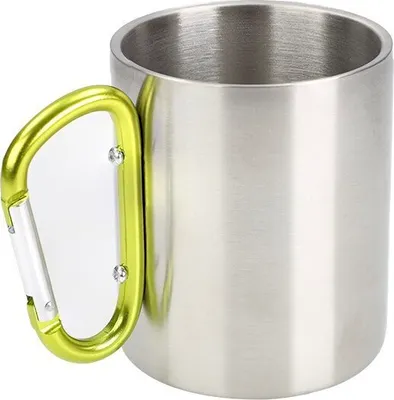 Image de Mug en acier 300 ml avec mousqueton dans la poignée