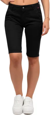 Produktbild von Cipo & Baxx Damen Straight Fit Shorts Mid Waist WK186 Black W25/