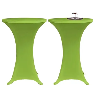 Zdjęcie produktu dla vidaXL Rozciągliwe pokrowce na stół 4 szt. 80 cm zielone