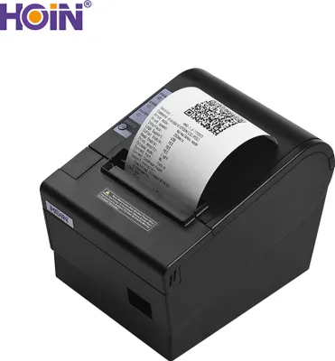 Produktbild von Hoin 80mm Thermo-Bondrucker Mit Auto Cutter USB-Ethernet-Schnittstelle Ticket Bill Printing Kompatibel mit ESC / POS-Druckbefehlen