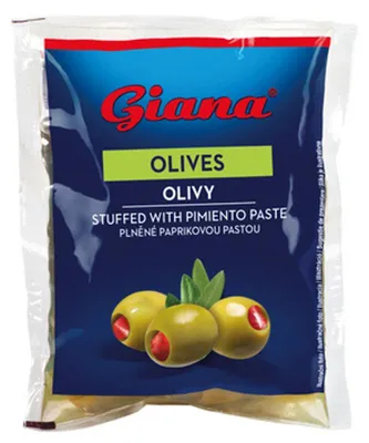 Zdjęcie produktu dla Giana Oliwki zielone z papryką 195 g