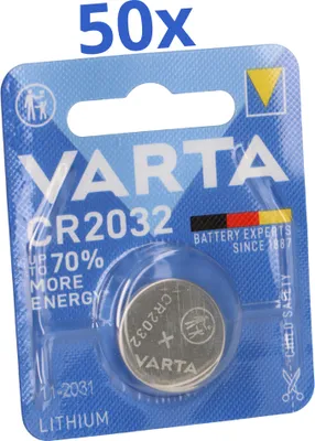 Image de VARTA CR 2032 Pile bouton au lithium 3V 50 pièces 1 blister