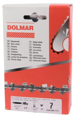 Produktbild von Dolmar 528099772 S-70 Kettensägenkette 20"/50 cm - 72 Glieder - 3/8" - 1,5 mm