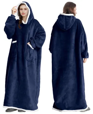 Immagine prodotto di Solidchoice - Coperta con cappuccio e maniche per adulti