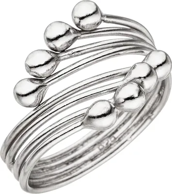 Produktbild von Gr. 50 Damen Ring 4-reihig 925 Sterling Silber Silberring