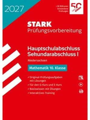 Obrázok produktu pre STARK Mathematik 10. Klasse - Hauptschulabschluss 2027 Niedersachsen - Prüfungsvorbereitung mit Lösungen