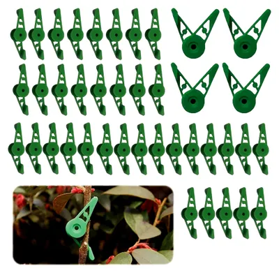 Produktbild von 40 Stück Pflanzen Bieger Clips, Pflanzenclips zum Biegen von Pflanzenstämmen und Ändern der Wuchsrichtung (Grün)