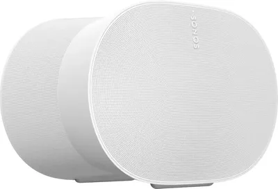 A white Sonos Era 300 speaker is shown from a side angle against a white background.