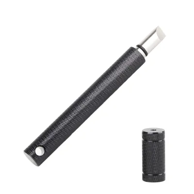 Obrázok produktu pre Nástroj na čistenie golfových žehličiek (11 cm, čierny) - brúska z nehrdzavejúcej ocele pre wedge palice a čističe zárezov typu U/V