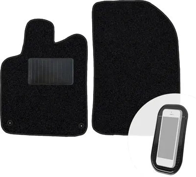 Image de moto-MOLTICO Tapis de sol avant Auto Velours Tapis de voiture noir Set de 2 pièces convenant à Peugeot 407 I Citroen C5 I 2001-2011