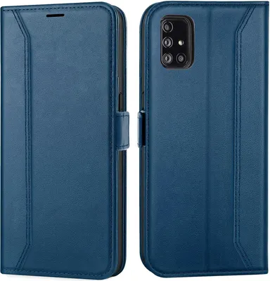 Produktbild von Conie RFID Klapp Tasche für Samsung Galaxy A51 Kartenfach Hülle Rundumschutz in Blau