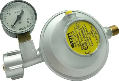 Produktbild von GOK Caravanregler 30 mbar 1,2 kg/h mit Manometer