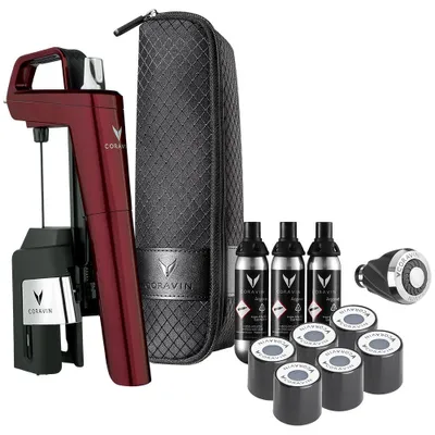 Zdjęcie produktu dla Coravin Timeless Six Plus, System do przechowywania wina, Burgundowy