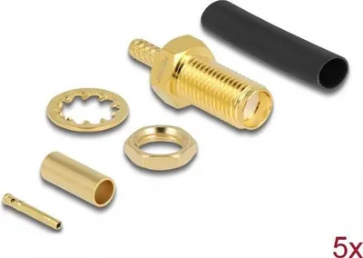 Image de DELOCK SMA Stecker zum Crimpen RG-174 / RG-316 m. Schrumpfsc
