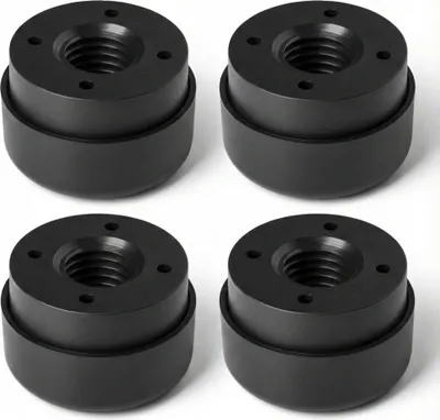 Produktbild von SOTECH 4er Set Möbelfüße HOTEL | rund | schwarz | höhenverstellbar 24 - 34 mm