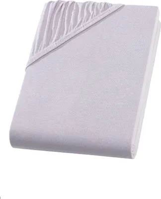 Produktbild von Spannbettlaken 180x200 cm - 200x220 cm - Silber / Hell Grau - Jersey Wasserbett Boxspringbett Übergröße