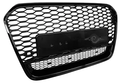Kühlergrill Sportgrill Schwarz Glanz Waben Gitter PDC für Audi A6 C7 4G 2010-14 – Produktansicht