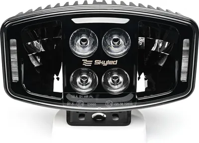 Produktbild von SKYLED Fernscheinwerfer LED Jumbo Oculus, Lichtbalken Optik, 90W Zusatzscheinwerfer 12V 24V, Effizienter Stromverbrauch, Positionslicht Weiß/Orange, E-Prüfzeichen ECE R112 Ref. 37,5