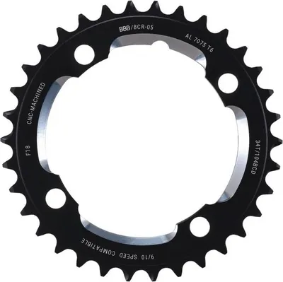 Produktbild von BBB Cycling BBB Kettenblätter RoundAbout 4 34T/104mm schwarz - präzises MTB-K...