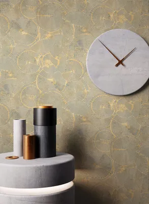 Produktbild von NEWROOM Tapete Amana Beige Vliestapete - Ethno Glänzend Kreise  Germany