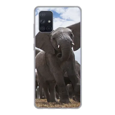 Produktbild von MuchoWow® Handyhülle Schutzhülle Hülle für Samsung Galaxy A51 Elefant - Tiere - Natur - Flachland Silikon Softcase Handy Hülle - Schutzabdeckung