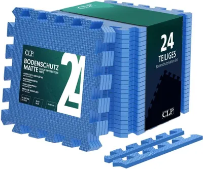 Produktbild von 24-teiliges Set Fußmatten, Puzzlematten, stoßdämpfend und rutschfest, einfache Montage, 30 x 30 cm
