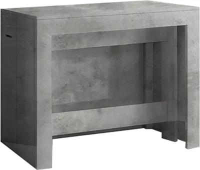 Produktbild von Ausziehbarer Esstisch Martino, Ausziehbare Konsole bis zu 12 Sitzplätzen, Tisch mit Verlängerungshalter, 100%  Italy, cm 51/300x90h77, Slate