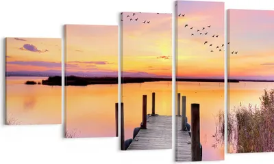 Produktbild von Bild auf Leinwand - Leinwandbild - Fußgängerbrücke Sommer Menschen Liebe - 100x60cm - Wand Bild - Wanddeko - Leinwanddruck - Bilder - Kunstdruck - Leinwand bilder - Wandkunst - EG100x60-3056