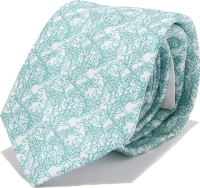 Immagine prodotto di 8592W cravatta uomo JOHN FRANCOMB CLASSIC csilk green/white tie men
