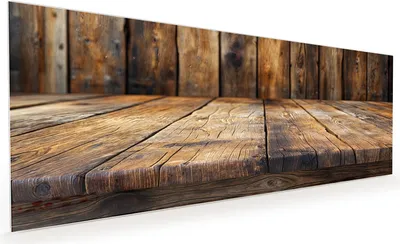 Produktbild von Küchenrückwand Spritzschutz Glas mit Motiv Holzbodenoptik 40 x 40 cm
