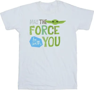 Produktbild von Star Wars - "The Mandalorian May The Force Be With You" T-Shirt für Herren BI47224 (4XL) (Weiß)