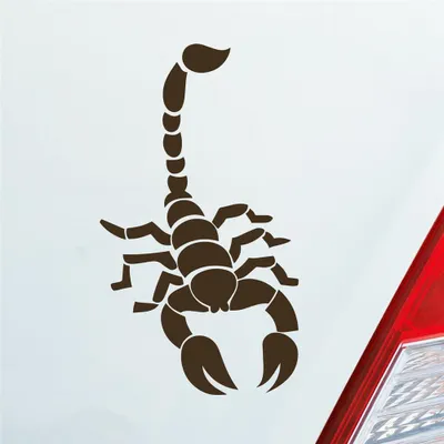 Produktbild von Auto Aufkleber Skorpion Krebs Motorrad Sternzeichen 15x8,5 cm Braun Sticker Heckscheibenaufkleber