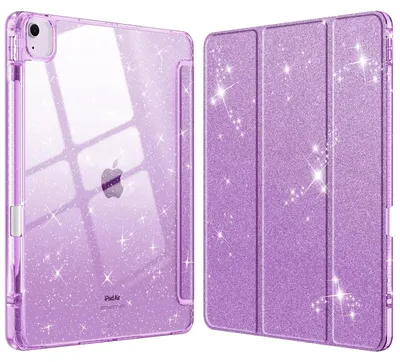 Zdjęcie produktu dla Etui Fintie hybrydowe do iPad Air 13 cali (M4/M3/M2) (2026/2025/2024) – fioletowe, z brokatem