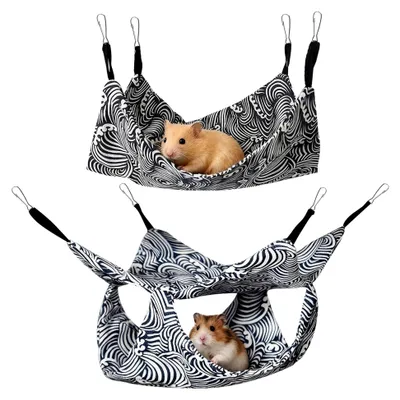 Produktbild von Hängematte für Meerschweinchen und Ratten, 2-in-1-Design, geeignet für Kleintiere