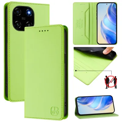 Image de Étui en cuir pour Blackview Color 6, étui à rabat avec fentes pour cartes, portefeuille et support Vert