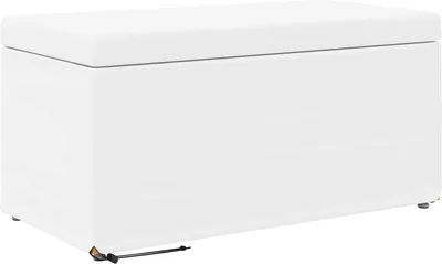 Productafbeelding van Kruk Wit 81 x 41 x 40 cm Nepleer en Gefabriceerd Hout