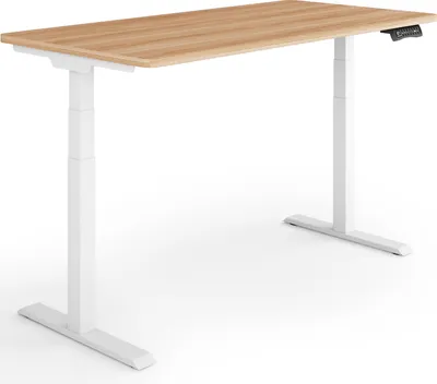 Produktbild von ESMART EZX-132WM 120x60cm Ahorn-Nachbildung Ergonomischer Steh-Sitz-Schreibtisch Stufenlos elektrisch höhenverstellbar 60,5-125,5 cm 3x Memory Aktivitätserinnerung Schnelle Montage