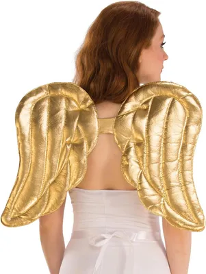 Productafbeelding van Gouden engelenvleugels - Vleugels voor kostuum - Verkleden en feesten - Hemelse look - One size - Goud