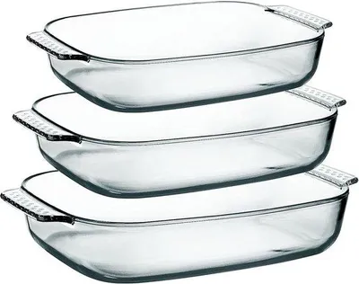 Produktbild von Famanu Glasauflaufform Set 3-teilig - 1,8 l, 2,5 l, 3,1 l